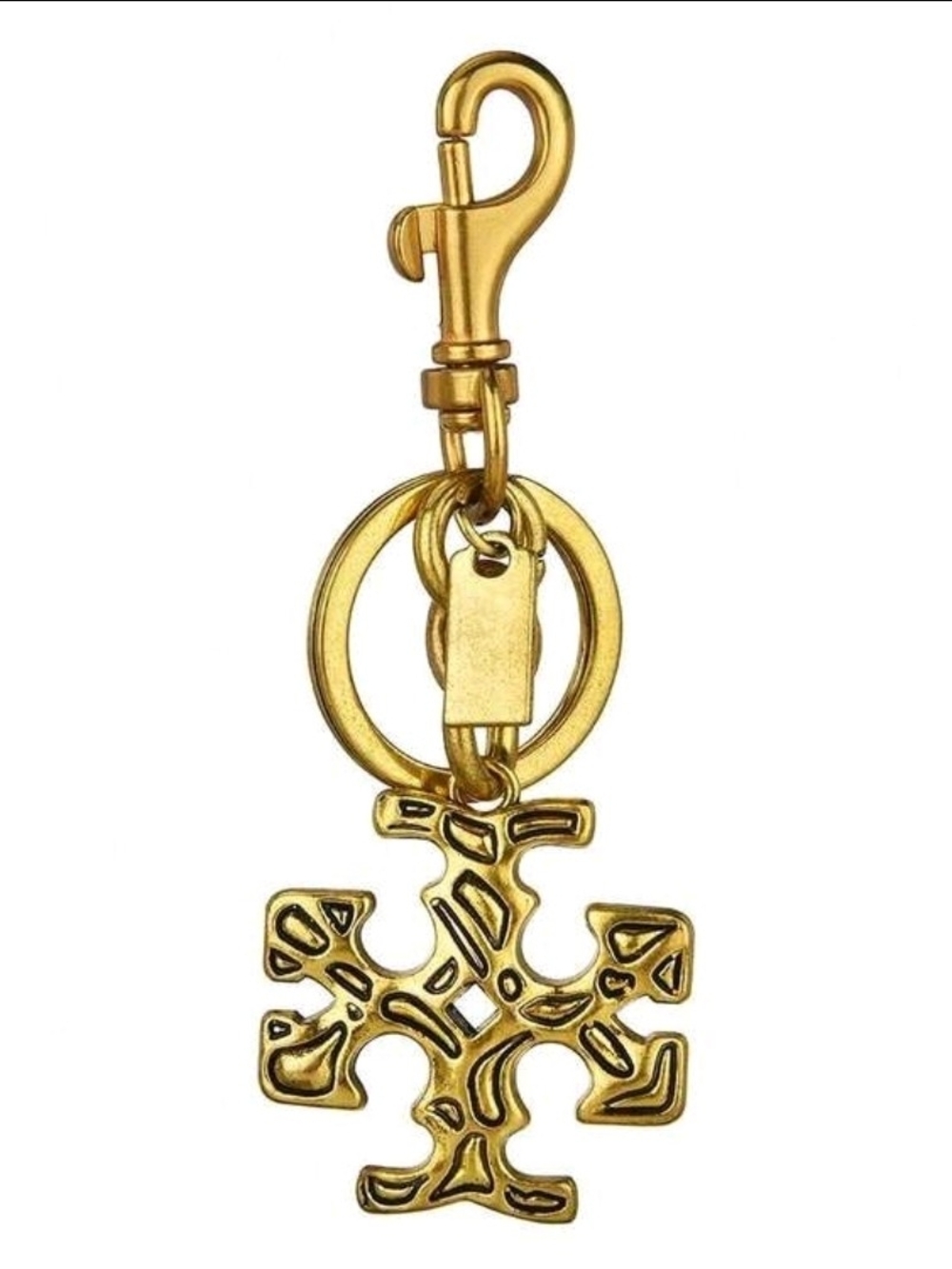Gold Cross Keychain and Clip Charm - Women Accessories